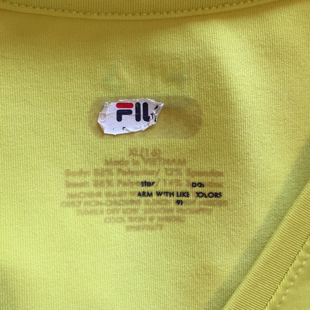 Fila Yellow Performance Tee - Picture 6 of 8